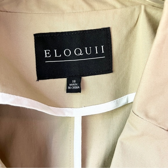 ELOQUII Tan Plus Size Crop Blazer - Picture 8 of 9
